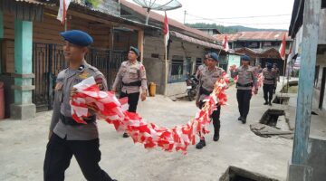 Brimob Aceh, Sambang Desa Dalam Rangka Memeriahkan HUT RI Ke-81